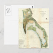 Vintage Karte von San Diego Bay (1857) (Vorne/Hinten)