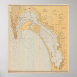 Vintage Karte von San Diego CA (1935) Poster