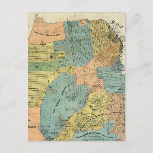 Vintage Karte von San Francisco (1890) (Vorderseite)