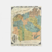 Vintage Karte von San Francisco (1890) Fleecedecke (Vorderseite)