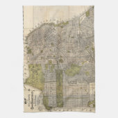 Vintage Karte von San Francisco (1932) Küchentuch (Vertikal)