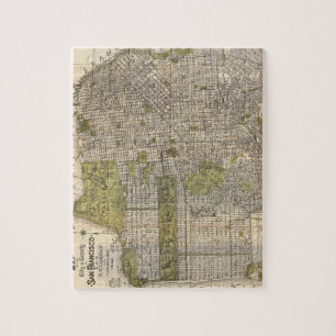 Vintage Karte von San Francisco (1932) Puzzle