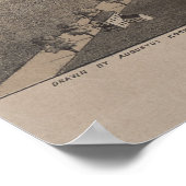 Vintage Karte von San Marcos Texas (1881) Poster (Ecke)