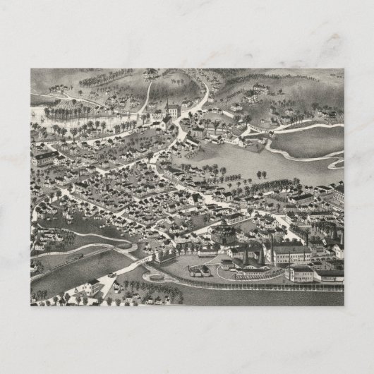 Vintage Karte von Sandwich MA (1884) (Vorderseite)