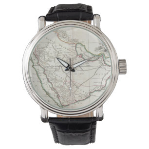 Vintage Karte von Saudi-Arabien (1771) Armbanduhr
