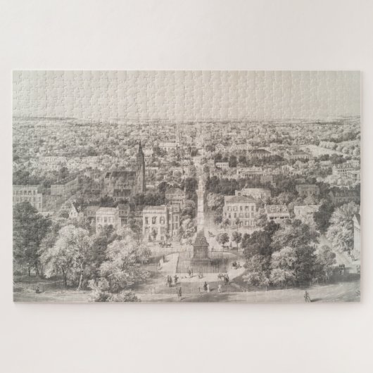 Vintage Karte von Savannah Georgia (1856) Puzzle (Horizontal)