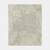 Vintage Karte von Savannah Georgia (1917) Fleecedecke (Vorderseite)