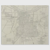 Vintage Karte von Savannah Georgia (1917) Geschenkpapier (Flach)