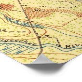 Vintage Karte von Savannah Georgia (1942) Poster (Ecke)