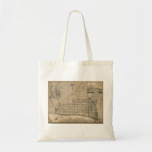 Vintage Karte von Savanne-Georgia-19. Jahrhundert Tragetasche