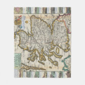 Vintage Karte von Schottland (1747) Fleecedecke (Vorderseite)