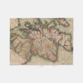 Vintage Karte von Schottland (1814) Fleecedecke (Vorderseite (Horizontal))
