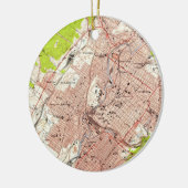 Vintage Karte von Scranton Pennsylvania (1947) Keramikornament (Links)