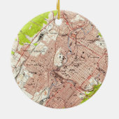 Vintage Karte von Scranton Pennsylvania (1947) Keramikornament (Hinten)