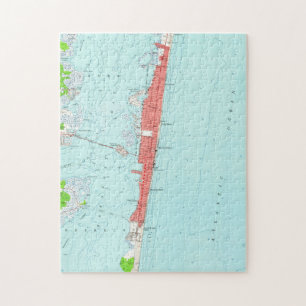Vintage-Karte von Seaside Heights NJ (1953) Puzzle