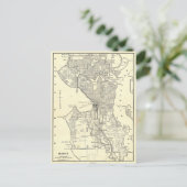 Vintage Karte von Seattle (1914) (Stehend Vorderseite)