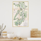Vintage Karte von Seattle und Puget Sound Poster (Küche)