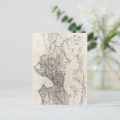 Vintage Karte von Seattle Washington (Stehend Vorderseite)