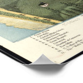 Vintage Karte von Seattle Washington (1891) Poster (Ecke)