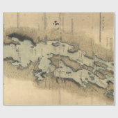 Vintage Karte von See Champlain (1865) Geschenkpapier (Flach)