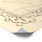 Vintage Karte von Sheffield England (1851) Poster (Ecke)