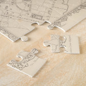 Vintage Karte von Sheffield England (1851) Puzzle (Seite)