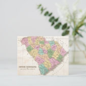 Vintage Karte von South Carolina (1827) (Stehend Vorderseite)