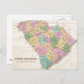 Vintage Karte von South Carolina (1827) (Vorne/Hinten)