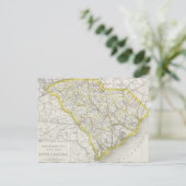 Vintage Karte von South Carolina (1889) (Stehend Vorderseite)