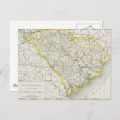 Vintage Karte von South Carolina (1889) (Vorne/Hinten)
