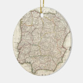 Vintage Karte von Spanien (1775) Keramikornament (Links)