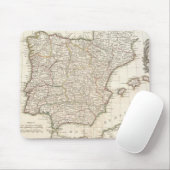 Vintage Karte von Spanien (1775) Mousepad (Mit Mouse)
