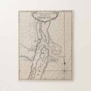 Vintage Karte von St. Augustine FL (1764) Puzzle