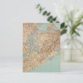 Vintage Karte von Staten Island (1891) (Stehend Vorderseite)