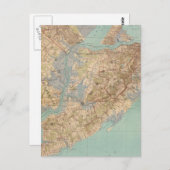 Vintage Karte von Staten Island (1891) (Vorne/Hinten)