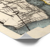 Vintage Karte von Staten Island NY (1896) Poster (Ecke)