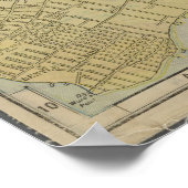 Vintage Karte von Staten Island NY (1911) Poster (Ecke)