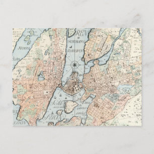Vintage Karte von Stockholm (1733)