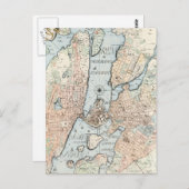 Vintage Karte von Stockholm (1733) (Vorne/Hinten)