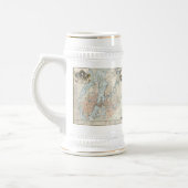 Vintage Karte von Stockholm (1733) Bierglas (Links)