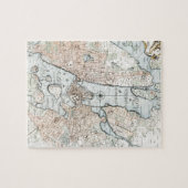Vintage Karte von Stockholm (1733) Puzzle (Horizontal)
