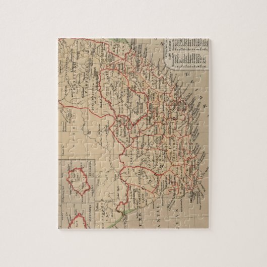 Vintage Karte von Südafrika (1880) Puzzle (Vertikal)