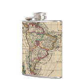 Vintage Karte von Südamerika (1747) Flachmann (Links)