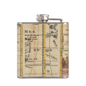 Vintage Karte von Südamerika (1747) Flachmann (Rückseite)