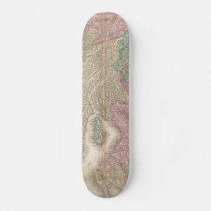 Vintage Karte von Südschottland (1818) Skateboard
