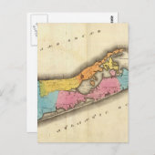 Vintage Karte von Suffolk New York (1829) (Vorne/Hinten)