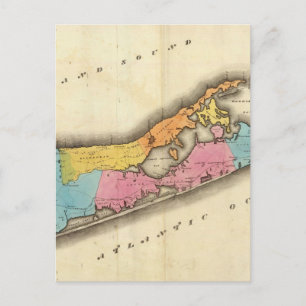 Vintage Karte von Suffolk New York (1829)