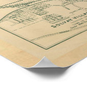 Vintage Karte von Syracuse NY (1918) Poster (Ecke)