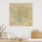 Vintage Karte von Syracuse NY (1918) Poster (Küche)