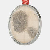Vintage Karte von Tahiti (1845) Silbernes Ornament (Links)